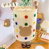 Korean-style large-capacity baby laundry basket with polka dot bear felt is an essential storage tool for household and dormitory sundries Application Scenario